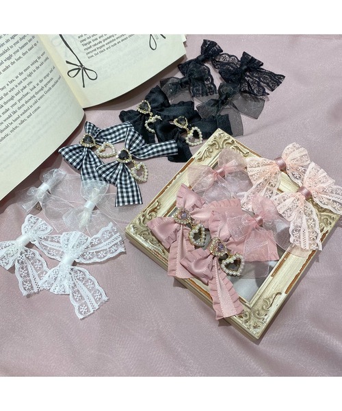 ROJITA(ロジータ)の「リボンクリップ6個SET(バレッタ/ヘアクリップ・レディース・ブラック/ピンク/その他/ブルー/グリーン/パープル/レッド/イエロー/オレンジ・FREE)」の14枚目の写真