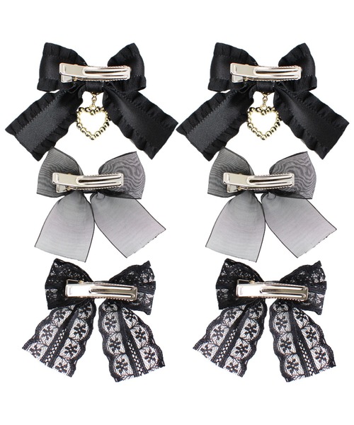 ROJITA(ロジータ)の「リボンクリップ6個SET(バレッタ/ヘアクリップ・レディース・ブラック/ピンク/その他/ブルー/グリーン/パープル/レッド/イエロー/オレンジ・FREE)」の16枚目の写真