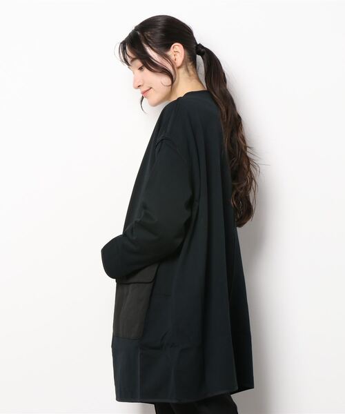 SIPULI（シプリ）の「[ULTIMA] Brushed オーバーサイズジャージーアウター（その他アウター・レディース・モスグリーン/ブラック・2）」の5枚目の写真
