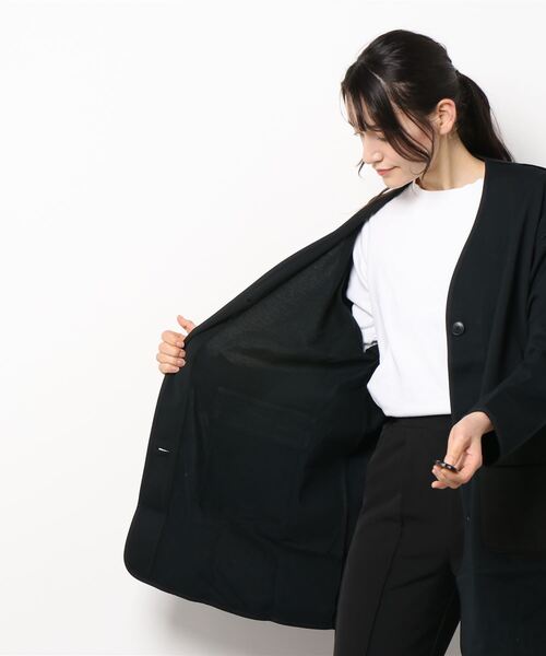 SIPULI（シプリ）の「[ULTIMA] Brushed オーバーサイズジャージーアウター（その他アウター・レディース・モスグリーン/ブラック・2）」の13枚目の写真