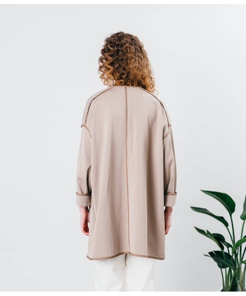 SIPULI（シプリ）の「[ULTIMA] Brushed オーバーサイズジャージーアウター（その他アウター・レディース・モスグリーン/ブラック・2）」の4枚目の写真