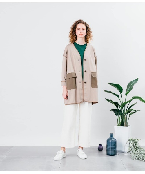 SIPULI（シプリ）の「[ULTIMA] Brushed オーバーサイズジャージーアウター（その他アウター・レディース・モスグリーン/ブラック・2）」の11枚目の写真