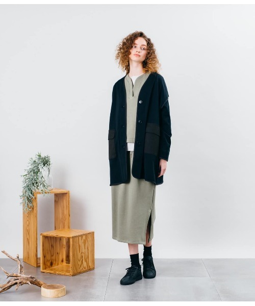 SIPULI（シプリ）の「[ULTIMA] Brushed オーバーサイズジャージーアウター（その他アウター・レディース・モスグリーン/ブラック・2）」の7枚目の写真