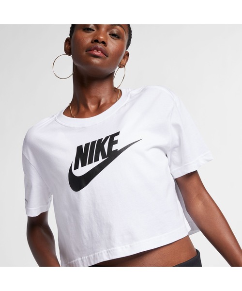 NIKE(ナイキ)の「NIKE/ナイキ WSエッセンシャル クロップフレンチテリー Tシャツ(Tシャツ/カットソー・レディース・グレー/ブラック/ホワイト・S/M/L/XL/XS)」の9枚目の写真