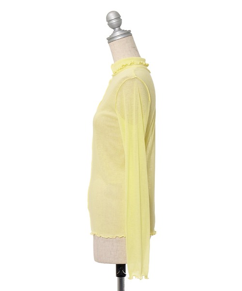 AS KNOW AS PINKY（アズノゥアズピンキー）の「シアーふわりやわらかプルオーバー（Tシャツ/カットソー・レディース・オフホワイト/ブラック/ライトグレー/ライトグリーン/ライトブルー/ライトイエロー/ライトピンク・FREE）」の21枚目の写真