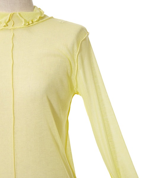 AS KNOW AS PINKY（アズノゥアズピンキー）の「シアーふわりやわらかプルオーバー（Tシャツ/カットソー・レディース・オフホワイト/ブラック/ライトグレー/ライトグリーン/ライトブルー/ライトイエロー/ライトピンク・FREE）」の17枚目の写真