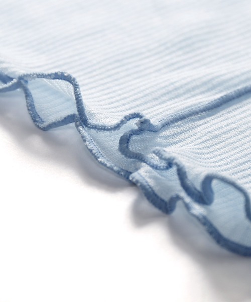 AS KNOW AS PINKY（アズノゥアズピンキー）の「シアーふわりやわらかプルオーバー（Tシャツ/カットソー・レディース・オフホワイト/ブラック/ライトグレー/ライトグリーン/ライトブルー/ライトイエロー/ライトピンク・FREE）」の16枚目の写真