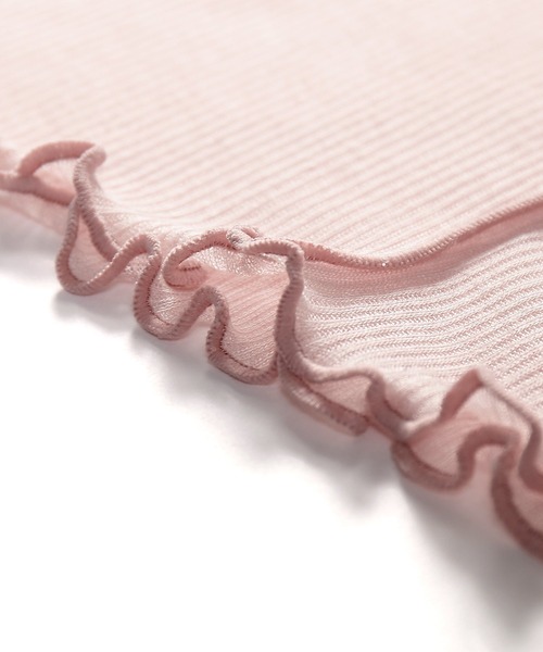 AS KNOW AS PINKY（アズノゥアズピンキー）の「シアーふわりやわらかプルオーバー（Tシャツ/カットソー・レディース・オフホワイト/ブラック/ライトグレー/ライトグリーン/ライトブルー/ライトイエロー/ライトピンク・FREE）」の18枚目の写真