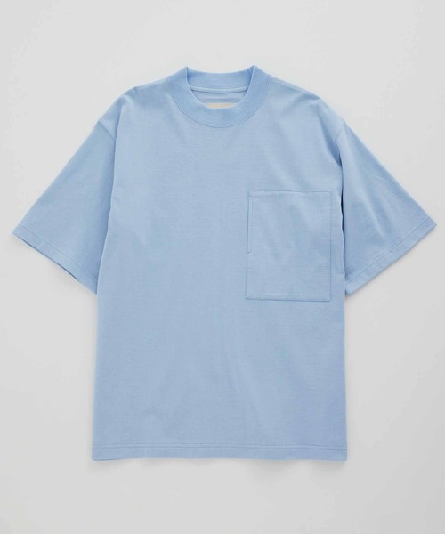 ADAM ET ROPE'(アダムエロペ)の「【Proof PLUS】高機能 ビッグシルエット 天竺 Tシャツ(Tシャツ/カットソー・メンズ・サックスブルー/オフホワイト/スミクロ・M/L)」の1枚目の写真