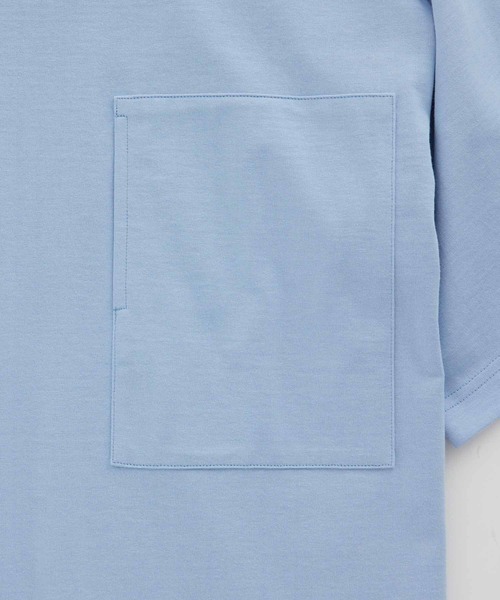 ADAM ET ROPE'(アダムエロペ)の「【Proof PLUS】高機能 ビッグシルエット 天竺 Tシャツ(Tシャツ/カットソー・メンズ・サックスブルー/オフホワイト/スミクロ・M/L)」の15枚目の写真