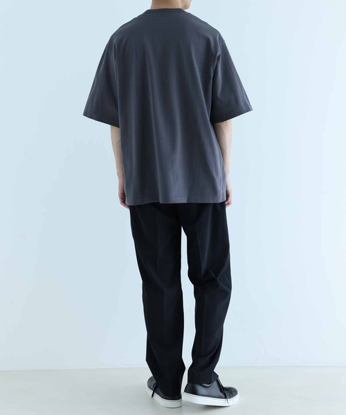 ADAM ET ROPE'(アダムエロペ)の「【Proof PLUS】高機能 ビッグシルエット 天竺 Tシャツ(Tシャツ/カットソー・メンズ・サックスブルー/オフホワイト/スミクロ・M/L)」の6枚目の写真