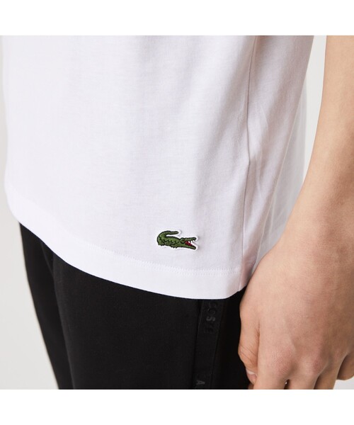 LACOSTE（ラコステ）の「スクリプトブランドネームロゴプリントTシャツ（Tシャツ/カットソー・メンズ・ホワイト/ブルー/ライトピンク/ヘザーグレー・4/2/3/5）」の8枚目の写真