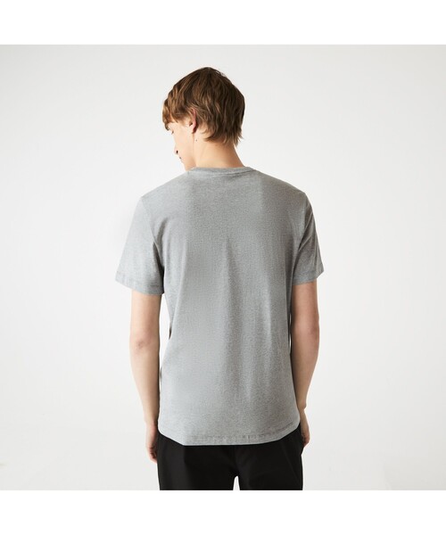 LACOSTE（ラコステ）の「スクリプトブランドネームロゴプリントTシャツ（Tシャツ/カットソー・メンズ・ホワイト/ブルー/ライトピンク/ヘザーグレー・4/2/3/5）」の9枚目の写真