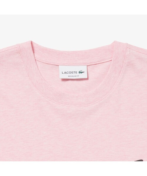 LACOSTE（ラコステ）の「スクリプトブランドネームロゴプリントTシャツ（Tシャツ/カットソー・メンズ・ホワイト/ブルー/ライトピンク/ヘザーグレー・4/2/3/5）」の16枚目の写真
