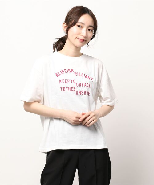 KOBE LETTUCE(コウベレタス)の「選べるプリント半袖Tシャツ(Tシャツ/カットソー・レディース・ブラック系1/ホワイト/ベージュ系1/ブラック/ベージュ系/ホワイト系/ブラック系/ベージュ/ホワイト系1・FREE)」の3枚目の写真