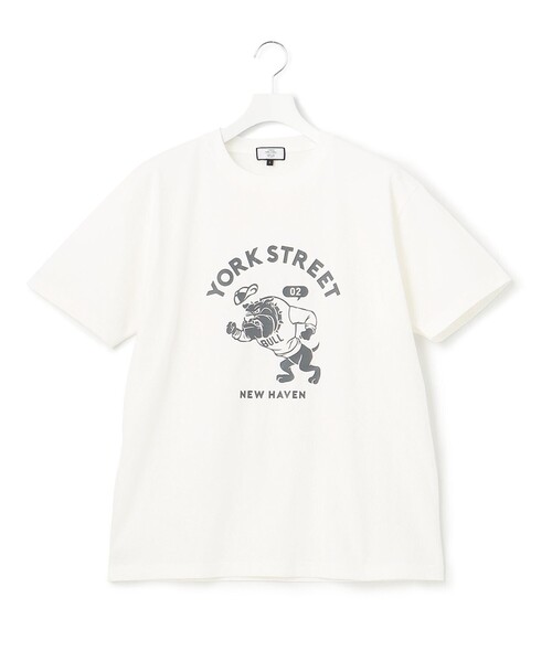 J.PRESS YORK STREET（ジェイプレスヨークストリート）の「【UNISEX】ブルドッグプリントTシャツ（Tシャツ/カットソー・メンズ・グレー系/アイボリー系/イエロー系・SMALL/MEDIUM/LARGE）」の3枚目の写真