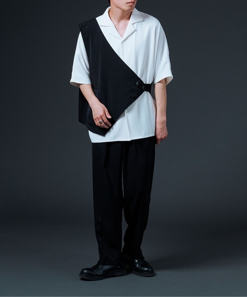 Ellno Loset（エルノロゼット）の「2PSET/ジレ・スラックス（ベスト・メンズ・ブラック/アイボリー/ロイヤルブルー・SMALL/MEDIUM/LARGE）」の4枚目の写真