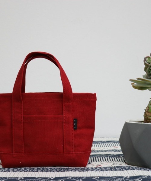 SETUP7（セットアップセブン）の「【SETUP7】ミニハンドランチトートKNF（トートバッグ・レディース・ベージュ/レッド/ブラック/ホワイト・FREE）」の7枚目の写真