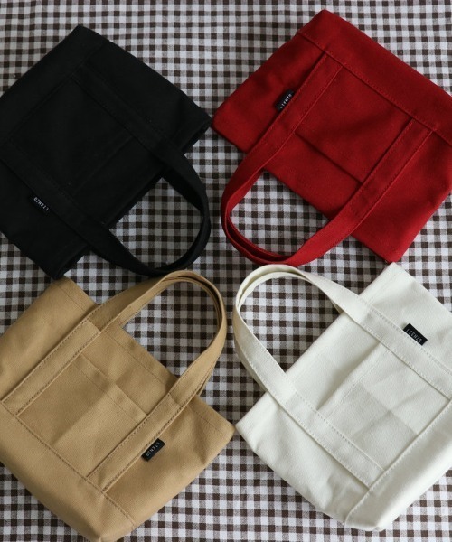 SETUP7（セットアップセブン）の「【SETUP7】ミニハンドランチトートKNF（トートバッグ・レディース・ベージュ/レッド/ブラック/ホワイト・FREE）」の8枚目の写真