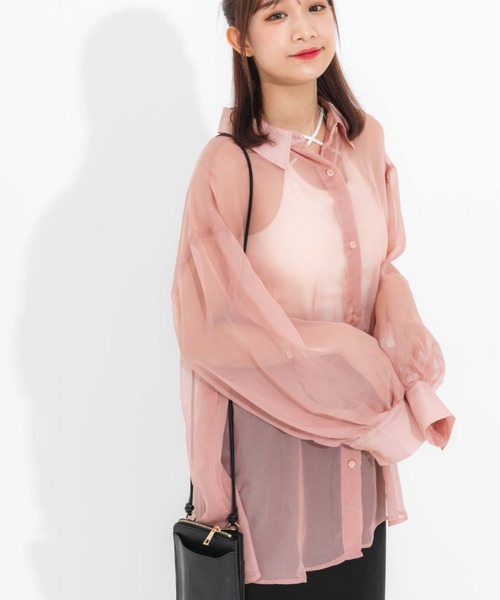 新品 rosymonster sheer blouse ピンク シアーブラウス 新品 rosymonster sheer blouse ピンク シアーブラウス 新品