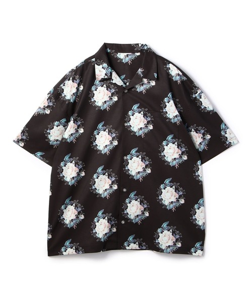 A4A(エーフォーエー)の「A4A/エーフォーエー/ROSES Short Sleeve Shirts/ローズショートスリーブシャツ(シャツ/ブラウス・メンズ・ブラック/グリーン・LARGE/MEDIUM)」の2枚目の写真