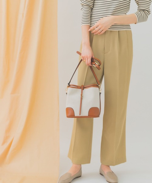 RODE SKO（ロデスコ）の「キャンバスコンビキンチャクショルダー（ショルダーバッグ・レディース・ブラック/キャメル・ONE）」の13枚目の写真