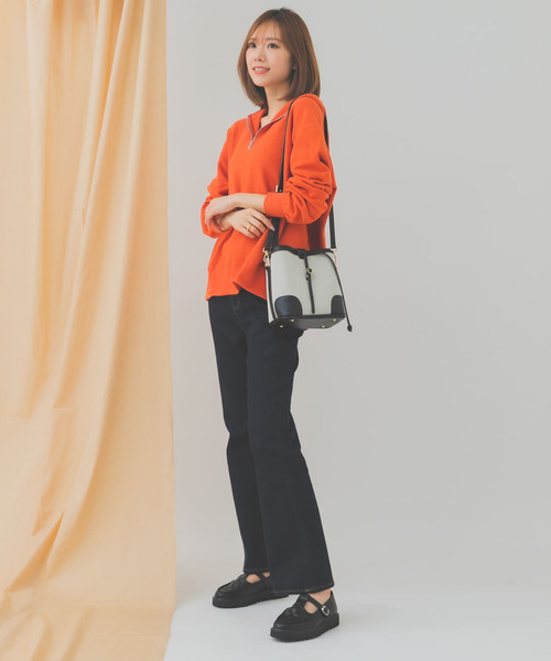 RODE SKO（ロデスコ）の「キャンバスコンビキンチャクショルダー（ショルダーバッグ・レディース・ブラック/キャメル・ONE）」の4枚目の写真