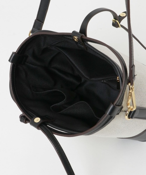 RODE SKO（ロデスコ）の「キャンバスコンビキンチャクショルダー（ショルダーバッグ・レディース・ブラック/キャメル・ONE）」の20枚目の写真