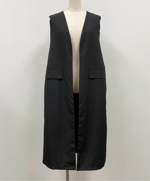 PICCIN（ピッチン）の「サイドチュールロングジレ（ベスト・レディース・ブラック/オレンジ・L/M）」の13枚目の写真