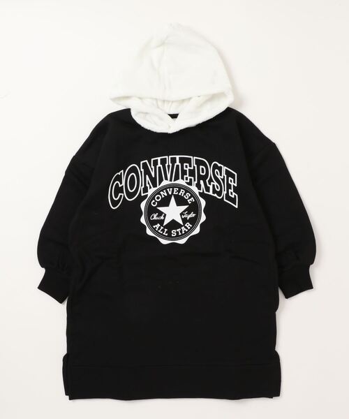 CONVERSE（コンバース）の「CONVERSE/コンバース　キッズ ワンピース（ワンピース・キッズ・サックスブルー/ブラック・130/140/150/160）」の2枚目の写真