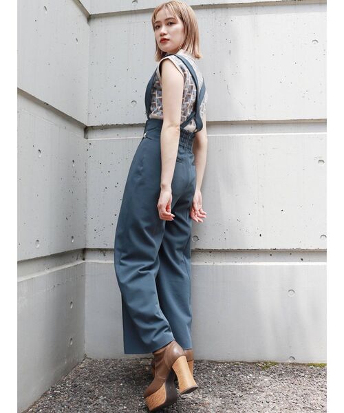 MURUA（ムルーア）の「ジオメトリックニットポロ（ニット/セーター・レディース・オレンジ/グリーン/アイボリー・FREE）」の5枚目の写真