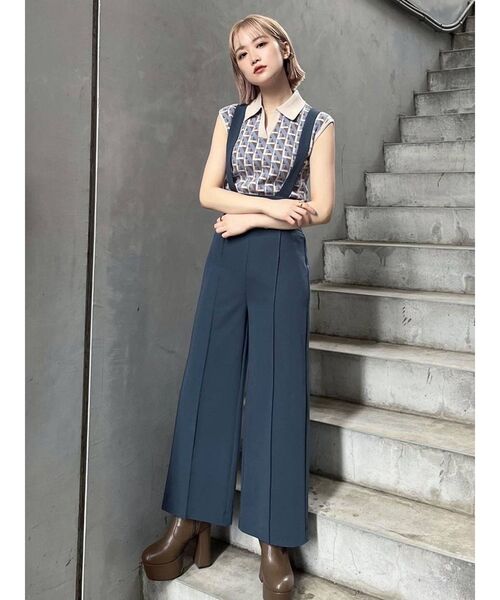 MURUA（ムルーア）の「ジオメトリックニットポロ（ニット/セーター・レディース・オレンジ/グリーン/アイボリー・FREE）」の18枚目の写真