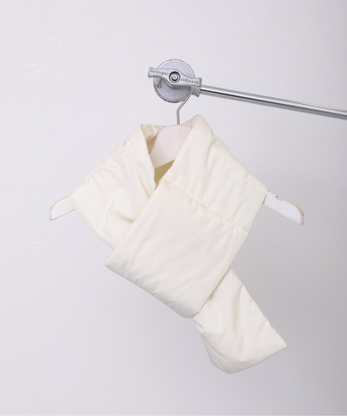 ap retro(アプレトロ)の「ノーカラーダイヤキルトパディングブルゾン マフラー付 /キルティングコート(ダウンジャケット/コート・レディース・オフホワイト/アイボリー/ブラック・FREE)」の19枚目の写真