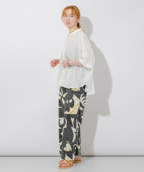 Paradise Picnic（パラダイスピクニック）の「エアフロ―加工オーバーシャツ（シャツ/ブラウス・レディース・ホワイト/チャコールグレー/ピンク・FREE）」の15枚目の写真