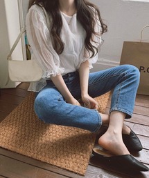 パフスリーブシースルートップス