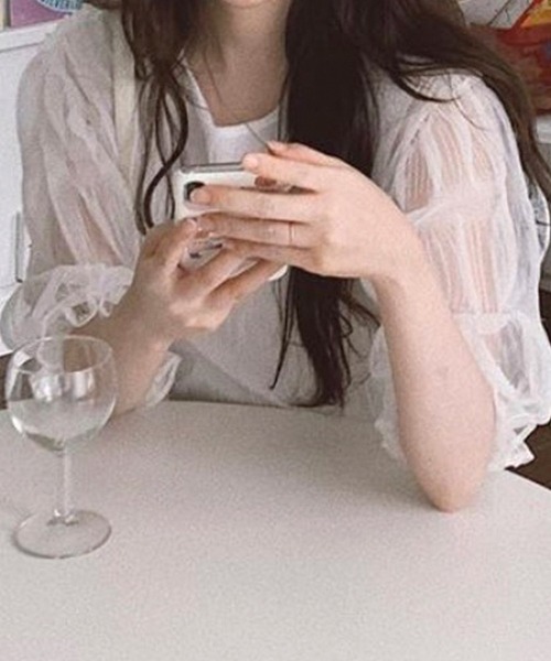 Dita Muaj.(ディータムアージュ)の「パフスリーブシースルートップス(シャツ/ブラウス・レディース・ホワイト/ベビーピンク・FREE)」の10枚目の写真