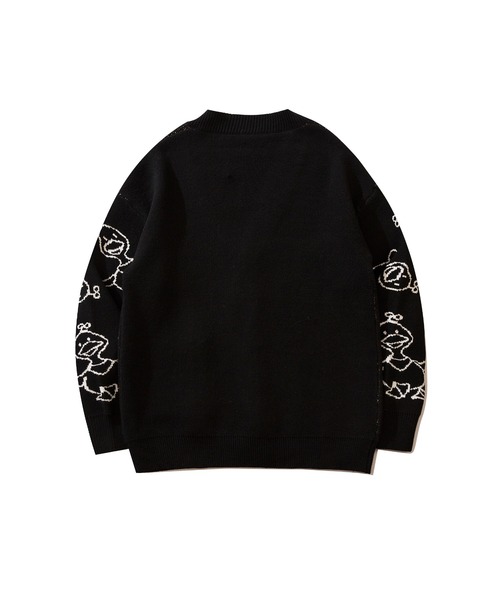 HOOK（フック）の「HOOK -original- かわいいアヒルイラスト カーディガン（カーディガン/ボレロ・メンズ・ホワイト/ブラック/ネイビー/グリーン・M/L/XL/XXL）」の7枚目の写真