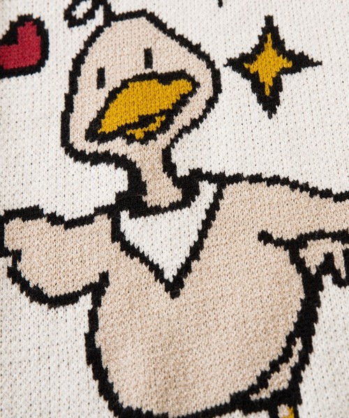 HOOK（フック）の「HOOK -original- かわいいアヒルイラスト カーディガン（カーディガン/ボレロ・メンズ・ホワイト/ブラック/ネイビー/グリーン・M/L/XL/XXL）」の20枚目の写真