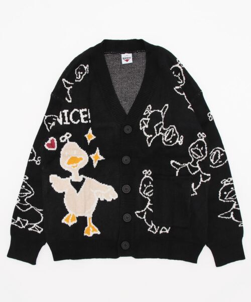 セール】HOOK -original- かわいいアヒルイラスト カーディガン