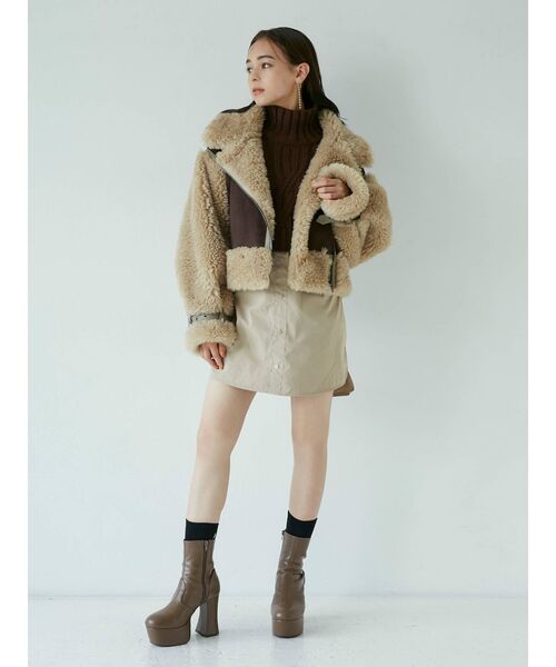 MURUA（ムルーア）の「ケーブルドッキングミニワンピース（ワンピース・レディース・ブラック/パープル/ブラウン・1/2）」の8枚目の写真