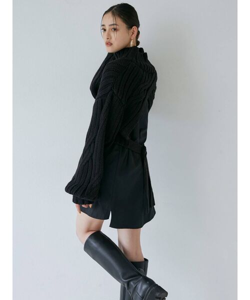 MURUA（ムルーア）の「ケーブルドッキングミニワンピース（ワンピース・レディース・ブラック/パープル/ブラウン・1/2）」の4枚目の写真