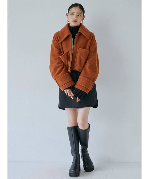 MURUA（ムルーア）の「ケーブルドッキングミニワンピース（ワンピース・レディース・ブラック/パープル/ブラウン・1/2）」の5枚目の写真