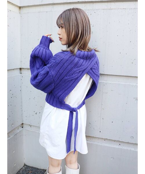 MURUA（ムルーア）の「ケーブルドッキングミニワンピース（ワンピース・レディース・ブラック/パープル/ブラウン・1/2）」の12枚目の写真