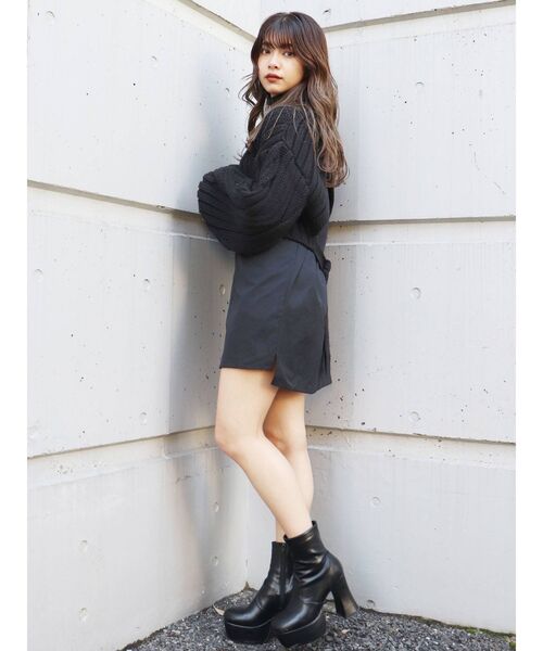 MURUA（ムルーア）の「ケーブルドッキングミニワンピース（ワンピース・レディース・ブラック/パープル/ブラウン・1/2）」の16枚目の写真