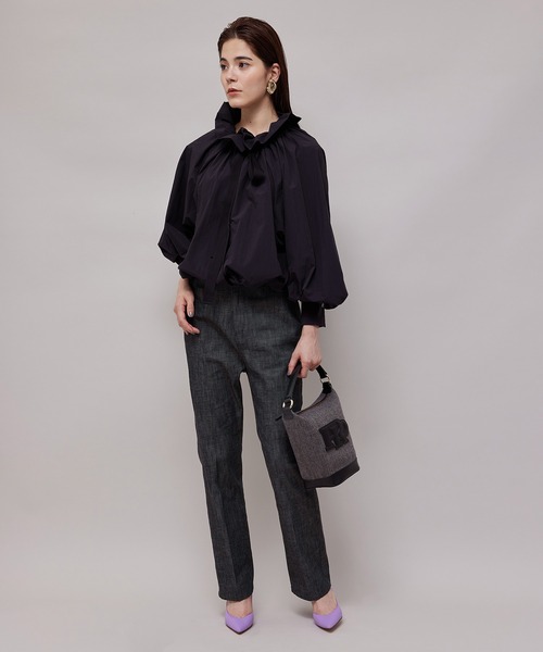 ROPE'（ロペ）の「【秋の新作】リアクティブデニムストレートパンツ（デニムパンツ・レディース・ブラック・36/38）」の6枚目の写真