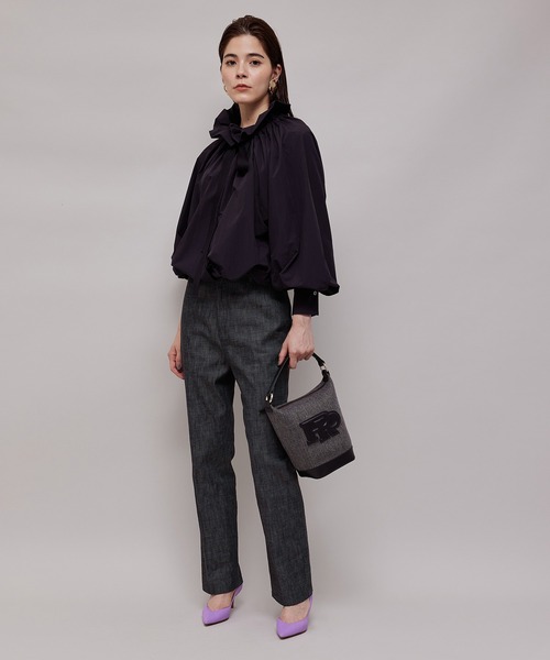 ROPE'（ロペ）の「【秋の新作】リアクティブデニムストレートパンツ（デニムパンツ・レディース・ブラック・36/38）」の9枚目の写真