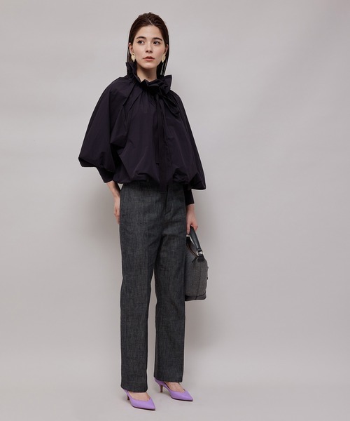 ROPE'（ロペ）の「【秋の新作】リアクティブデニムストレートパンツ（デニムパンツ・レディース・ブラック・36/38）」の10枚目の写真