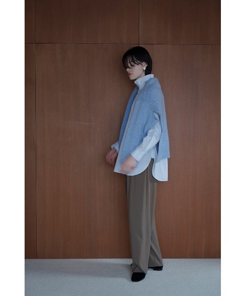 CLANE（クラネ）の「CLANE/クラネ/HALF ZIP STAND COLLAR SHIRT（シャツ/ブラウス・レディース・ホワイト/ブルー/ネイビー・1）」の20枚目の写真