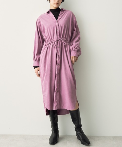 YECCA VECCA（イェッカヴェッカ）の「2way袖バルーンワンピース（ワンピース・レディース・ベージュ/パープル/カーキ/オレンジ・FREE）」の3枚目の写真