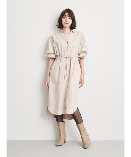 YECCA VECCA（イェッカヴェッカ）の「2way袖バルーンワンピース（ワンピース・レディース・ベージュ/パープル/カーキ/オレンジ・FREE）」の21枚目の写真